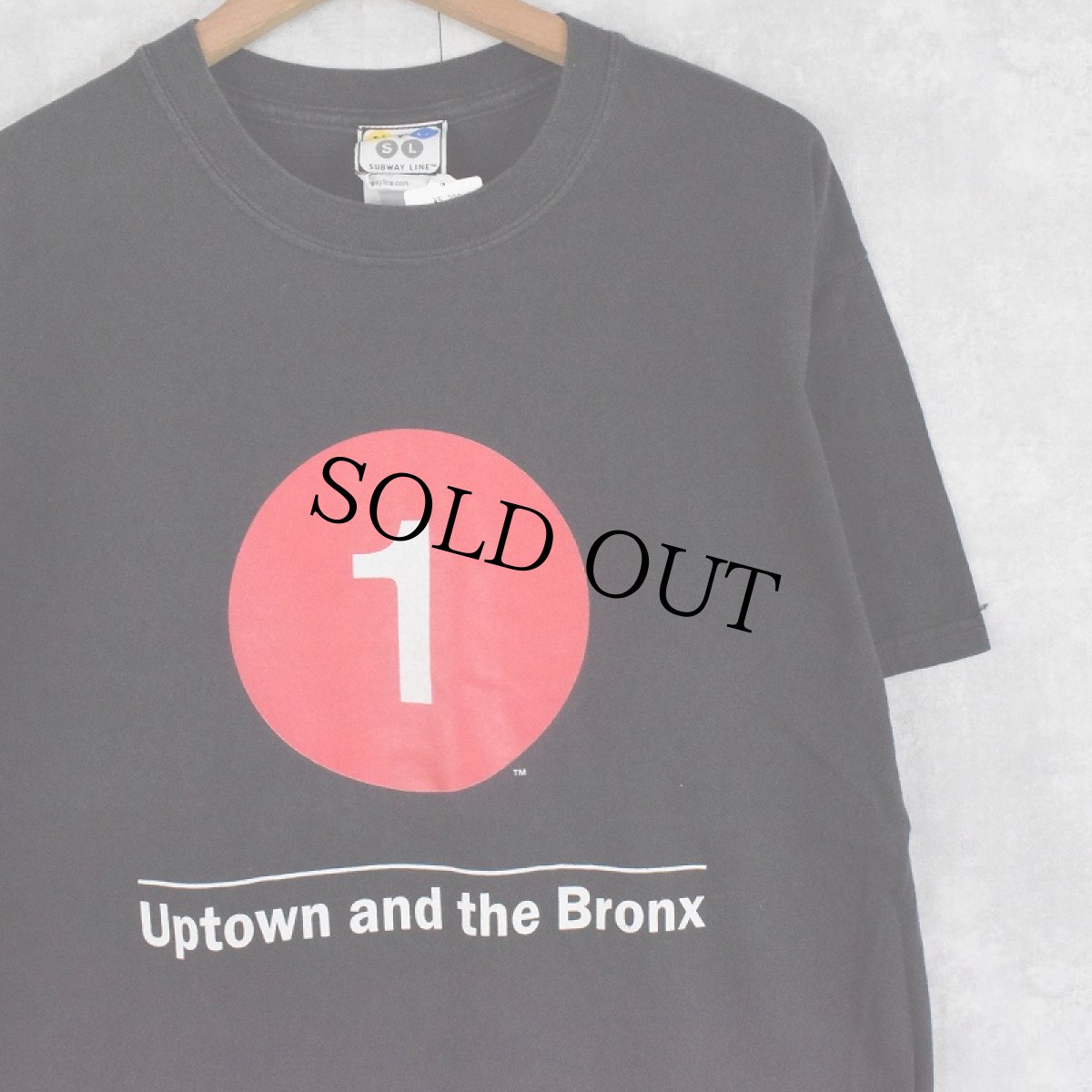 画像1: NYC SUBWAY "Uptown and the Bronx" プリントTシャツ M (1)