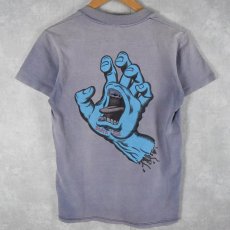 画像1: 80's SANTA CRUZ USA製 "SCREAMING HAND" ロゴプリントTシャツ S (1)