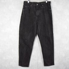 画像1: 90's Levi's 550 USA製 ブラックデニムパンツ W34 (1)