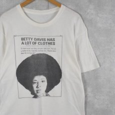 画像1: BETTY DAVIS ファンクロックシンガープリントTシャツ (1)