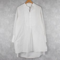 画像1: 〜40's "イカ胸×ダブルカフス×デタッチャブルカラー×マチ付き" ドレスシャツ SIZE43 (1)