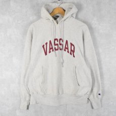 画像1: Champion REVERSE WEAVE "VASSAR" プリントスウェットフーディー L (1)