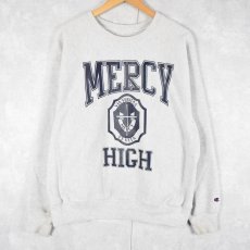 画像1: Champion PREMIUM REVERSE WEAVE "MERCY HIGH" プリントスウェット M (1)