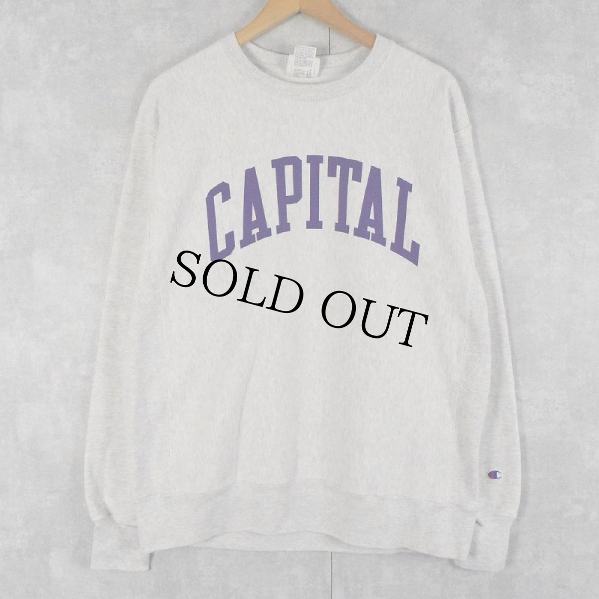 画像1: Champion REVERSE WEAVE "CAPITAL" プリントスウェット L (1)