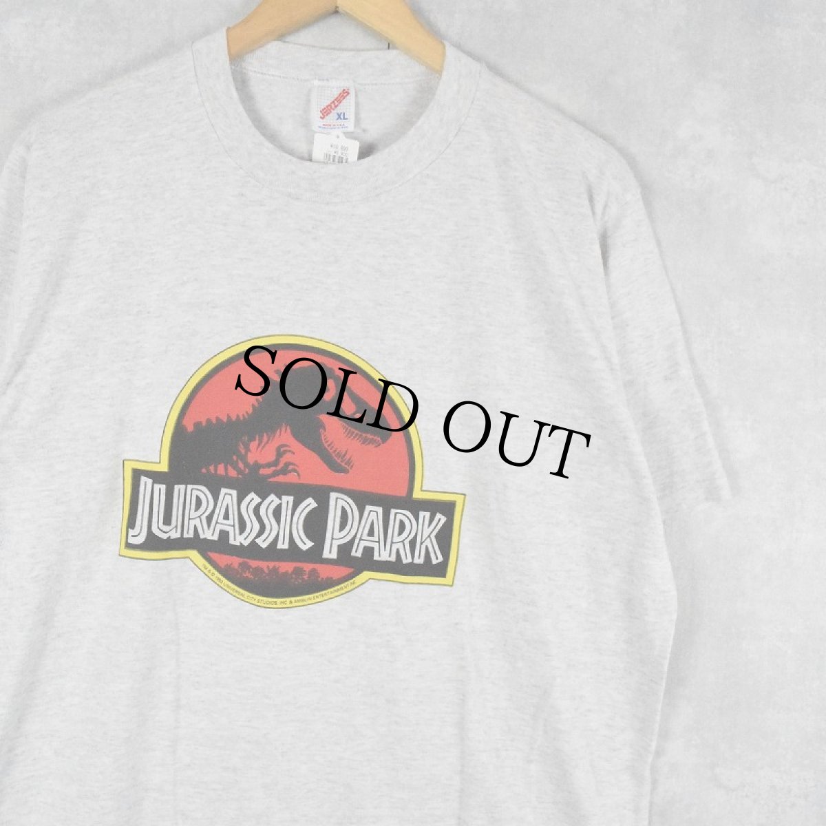 画像1: 90's JURASSIC PARK USA製 映画プリントTシャツ XL (1)