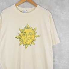 画像1: 【SALE】 90's USA製 "earth preserv" 太陽イラストプリントTシャツ XL (1)