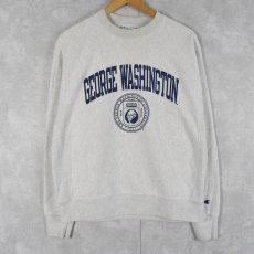 画像1: Champion REVERSE WEAVE "GEORGE WASHINGTON" プリントスウェット M (1)