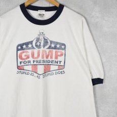 画像1: BUBBA GUMP SHRIMP "GUMP FOR PRESIDENT" プリントリンガーTシャツ 2XL (1)