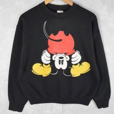 画像1: 90's Disney MICKEY MOUSE USA製 キャラクタープリントスウェット L (1)