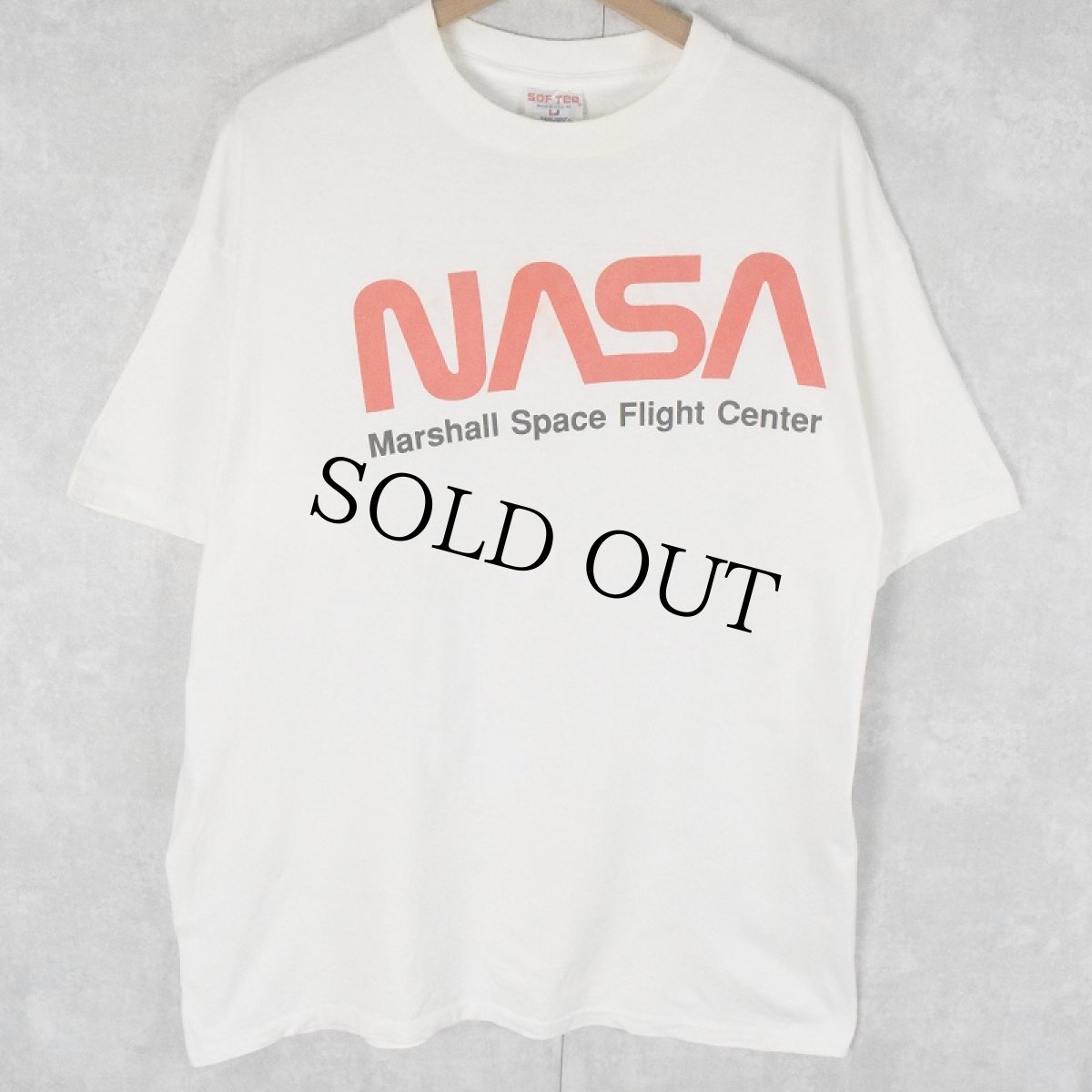 画像1: 90's NASA USA製 ワームロゴプリントTシャツ XL (1)