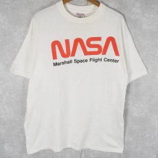 画像1: 90's NASA USA製 ワームロゴプリントTシャツ XL (1)