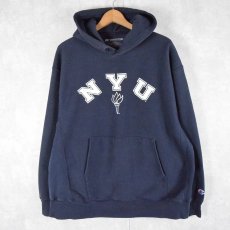 画像1: Champion ORIGINAL REVERSE WEAVE "NYU" スウェットフーディ L (1)