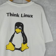 画像1: LINUX POWER PC コンピュータシステム プリントTシャツ XL (1)