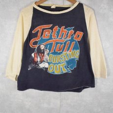 画像2: 70's Jethro Tull "BURSTING OUT" ロックバンド ラグランTシャツ (2)