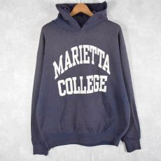 画像1: 90's JANSPORT USA製 "MARIETTA COLLEGE" スウェットフーディ M (1)