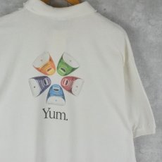 画像1: Apple "Yum." プリントポロシャツ XL (1)