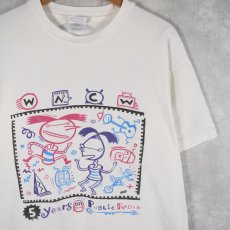 画像1: 90's WNCW USA製 "5 years on public radio" ラジオ局プリントTシャツ L (1)