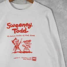 画像1: 80's USA製 "Sweeney Todd, the Demon Barber of Fleet Street" 小説プリントスウェット XL (1)