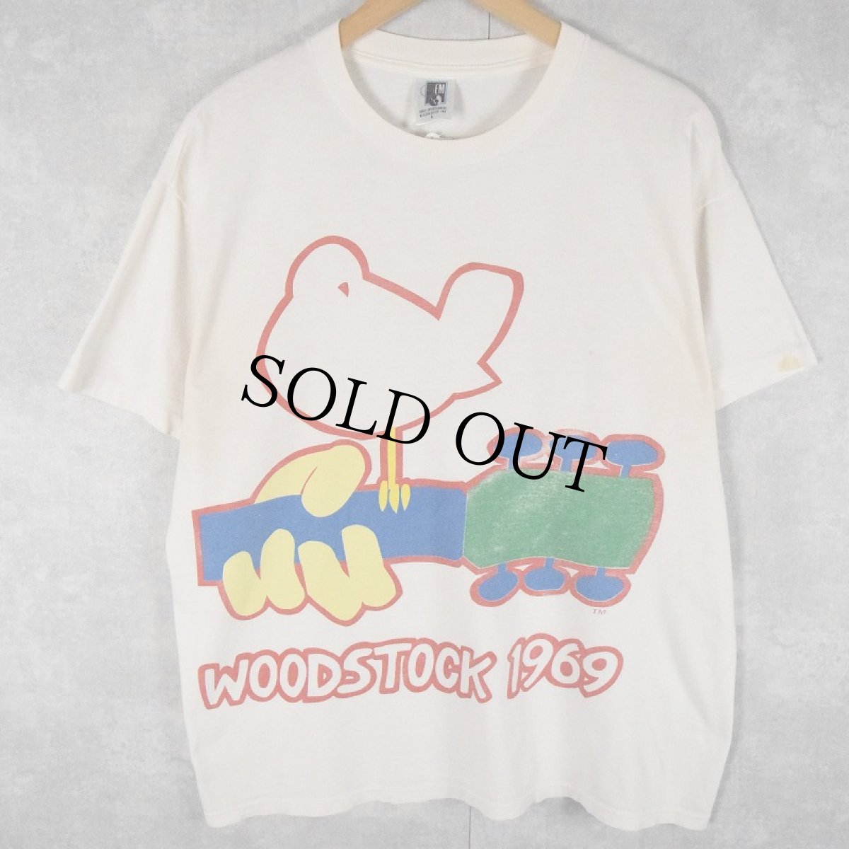 画像1: 90's USA製 "WOODSTOCK 1969" ロックフェスティバルTシャツ L (1)