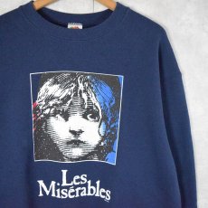 画像1: Les Miserables ミュージカルプリントスウェット L (1)