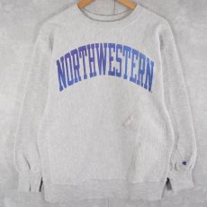 画像1: 90's〜 Champion REVERSE WEAVE "NORTHWESTERN" スウェット XL (1)