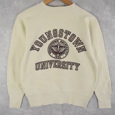 画像1: 60's "YOUNGSTOWN UNIVERSITY" 脇下ガゼット プリントスウェット (1)