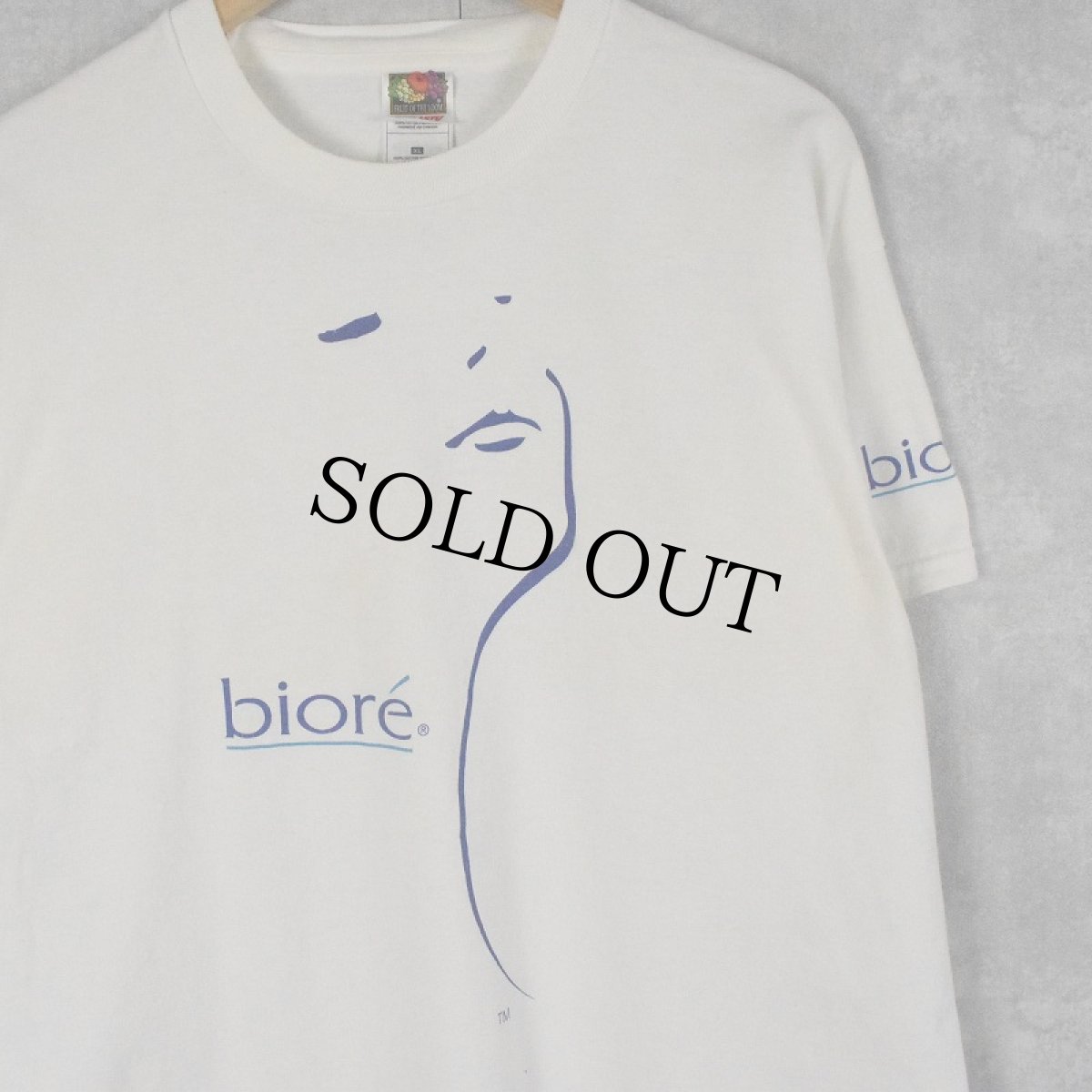 画像1: 90's〜 biore CANADA製 企業プリントTシャツ XL (1)
