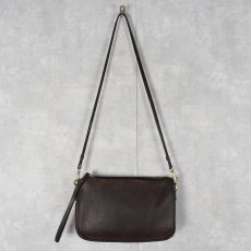 画像2: 60〜70's COACH USA製 レザーショルダーバッグ BROWN (2)