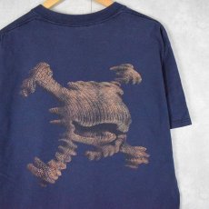 画像1: OAKLEY スカルプリントTシャツ NAVY (1)