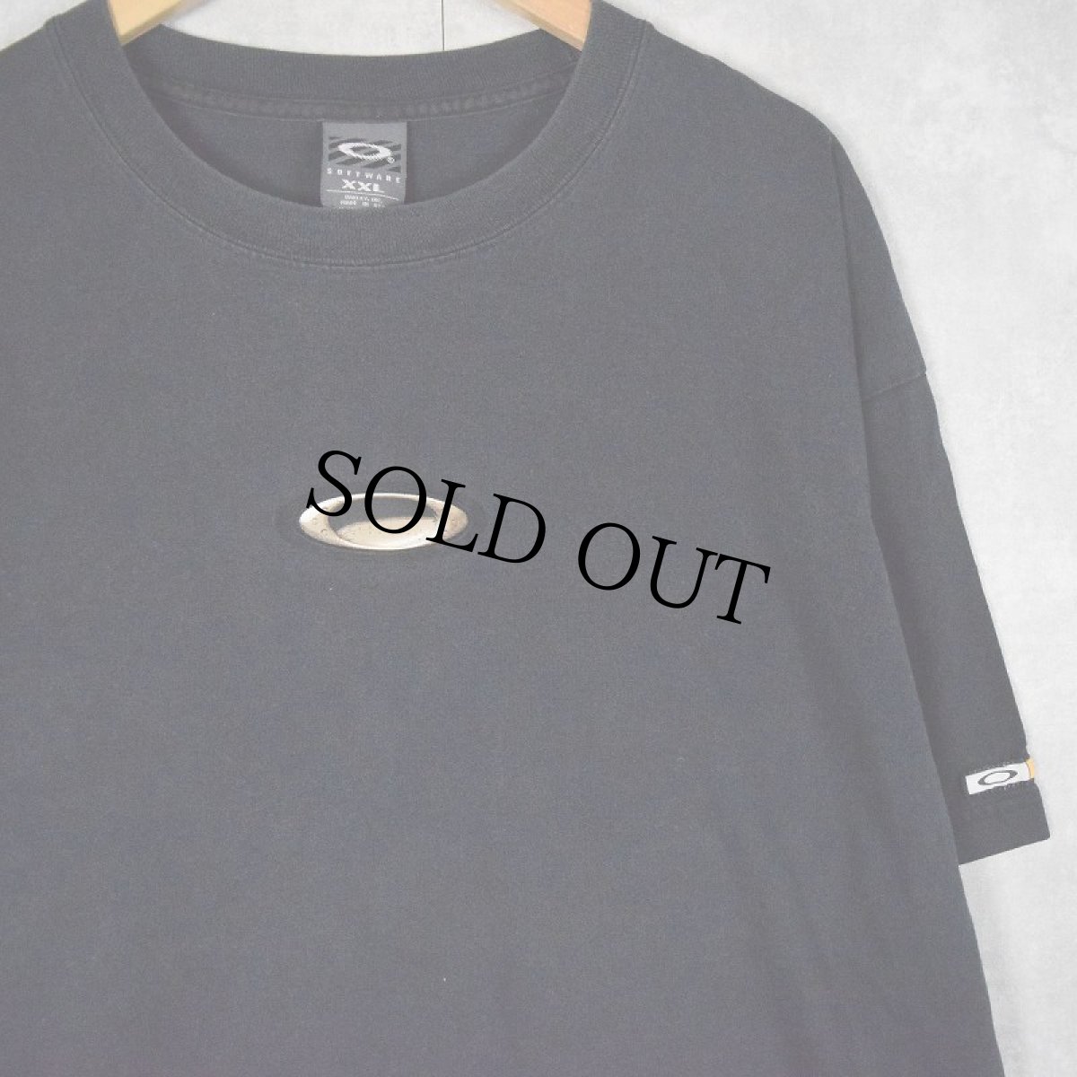 画像1: 90's〜 OAKLEY USA製 ロゴプリントTシャツ XXL BLACK (1)