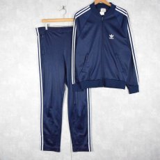 画像1: 80's adidas USA製 トラックジャケット&パンツ SETUP M (1)