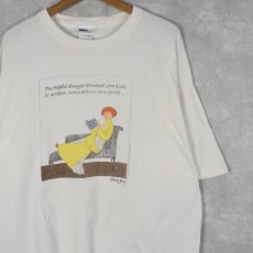 画像1: 2000's  Edward Gorey "The helpful thought for..." イラストTシャツ XL (1)