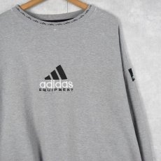 画像1: 90's adidas EQUIPMENT ロゴ刺繍 スウェット 2XL (1)