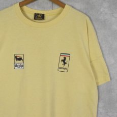 画像2: 90's Agip Ferrari ENGLAND製 ロゴプリントTシャツ XL (2)