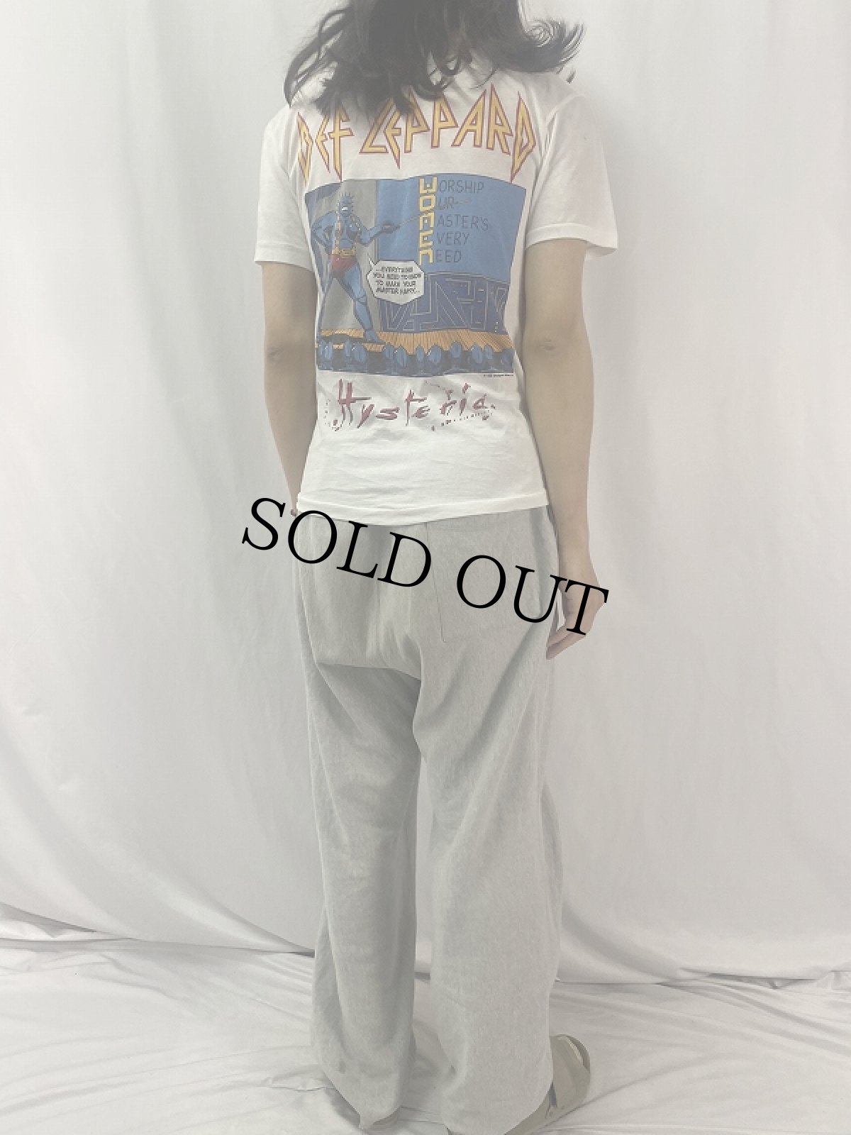 画像4: 80's DEF LEPPARD USA製 "Women Of Doom Hysteria 1987" ロックバンドプリントTシャツ M (4)