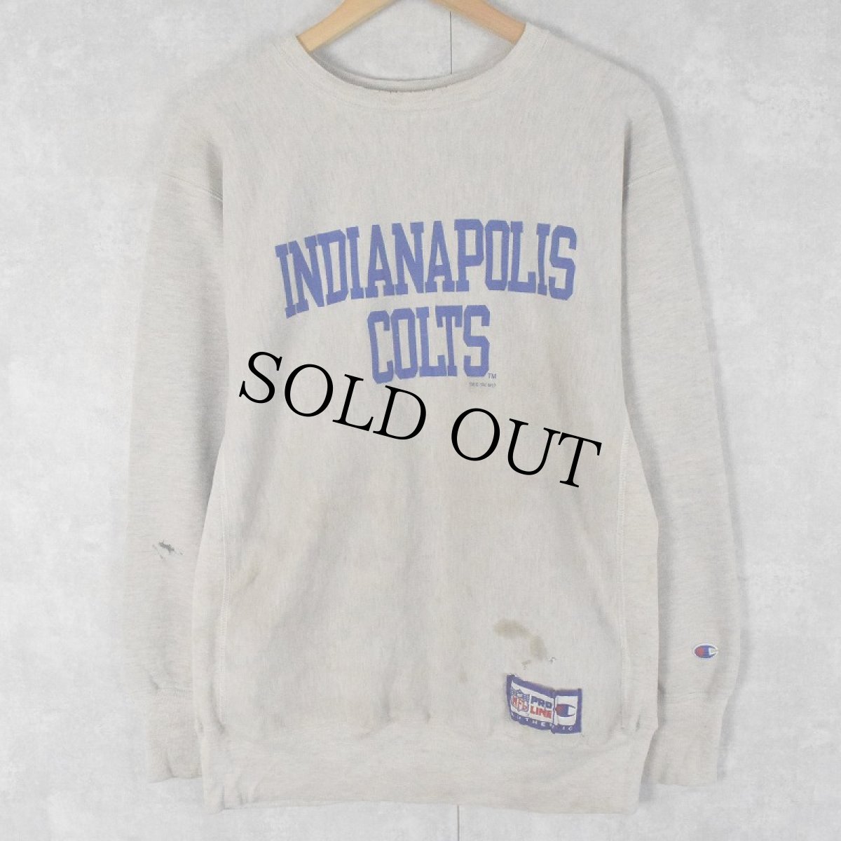 画像1: 90's Champion REVERSE WEAVE "INDIANAPOLIS COLTS" プリントスウェット XL (1)