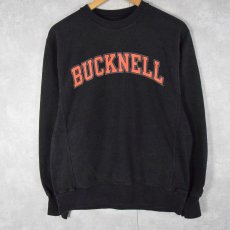 画像1: Champion ORIGINAL REVERSE WEAVE "BUCKNELL" プリントスウェット S BLACK (1)