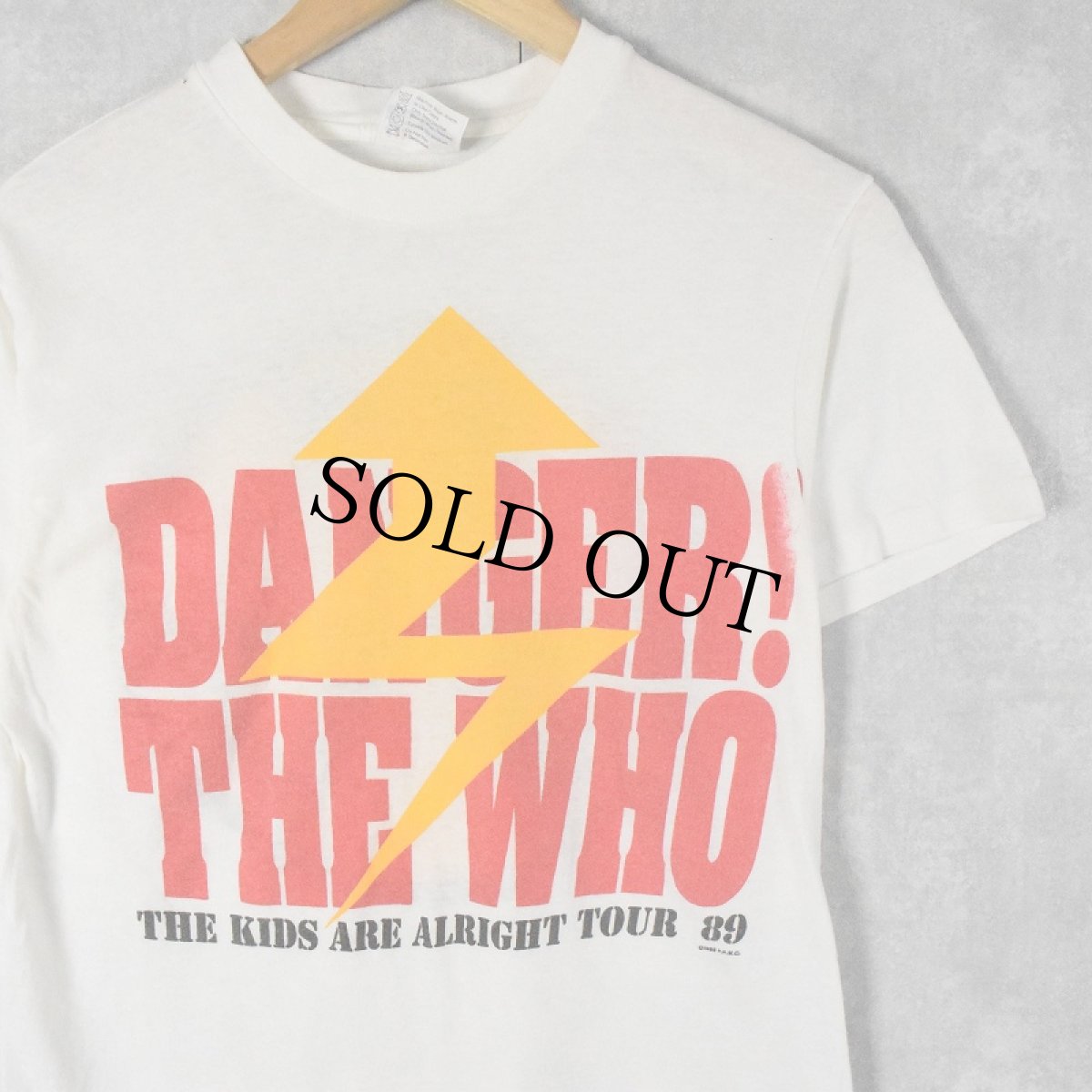 画像2: 80's THE WHO USA製 "THE KIDS ARE ALRIGHT TOUR '89" ロックバンドツアープリントTシャツ M (2)