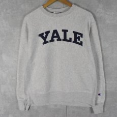 画像1: Champion REVERSE WEAVE "YALE" プリントスウェット M (1)