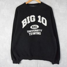 画像1: "BIG 10 UNIVERSITY TOWING" プリントスウェット BLACK (1)