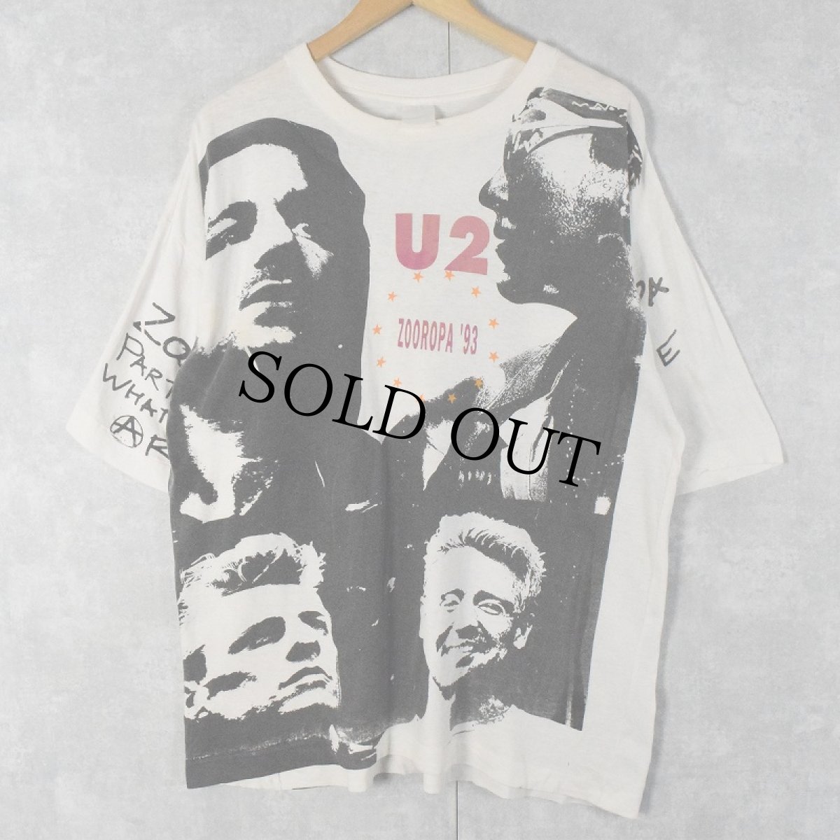 画像1: 90's U2 "ZOOROPA '93" ロックバンドプリントTシャツ (1)