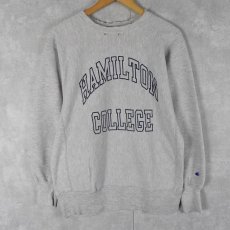 画像1: 90's Champion REVERSE WEAVE USA製 "HAMILTON COLLEGE" プリントスウェット L (1)