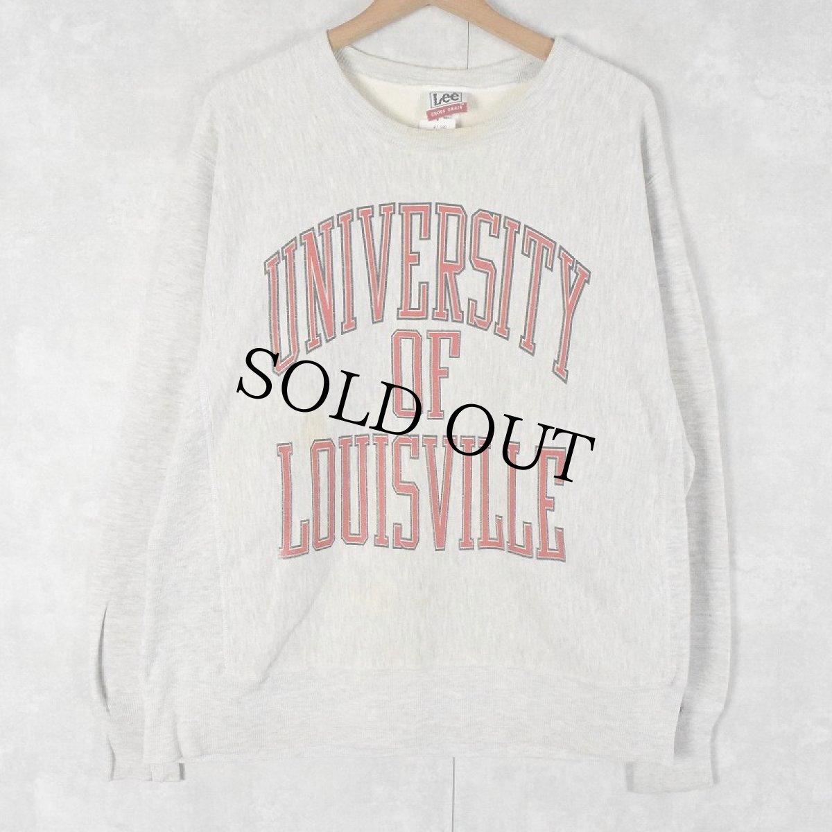 画像1: 90's Lee USA製 REVERSE WEAVE TYPE "UNIVERSITY OF LOUISVILLE" プリントスウェット L (1)