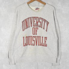 画像1: 90's Lee USA製 REVERSE WEAVE TYPE "UNIVERSITY OF LOUISVILLE" プリントスウェット L (1)