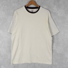 画像1: 90's FRUIT OF THE LOOM USA製 無地 レイヤードデザインTシャツ M (1)