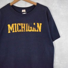 画像1: 80's Champion USA製 トリコタグ "MICHIGAN" プリントTシャツ L (1)