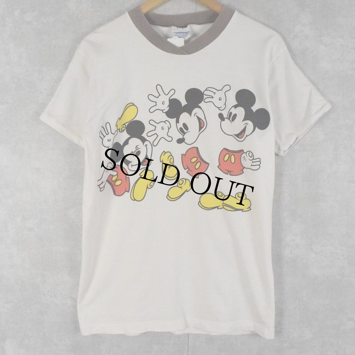 画像1: 90's Disney MICKEY MOUSE キャラクタープリント リバーシブルデザインTシャツ (1)