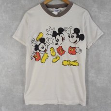 画像1: 90's Disney MICKEY MOUSE キャラクタープリント リバーシブルデザインTシャツ (1)