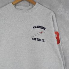 画像2: 90's USA製 "MYNDERSE SOFTBALL" プリントスウェット XL (2)