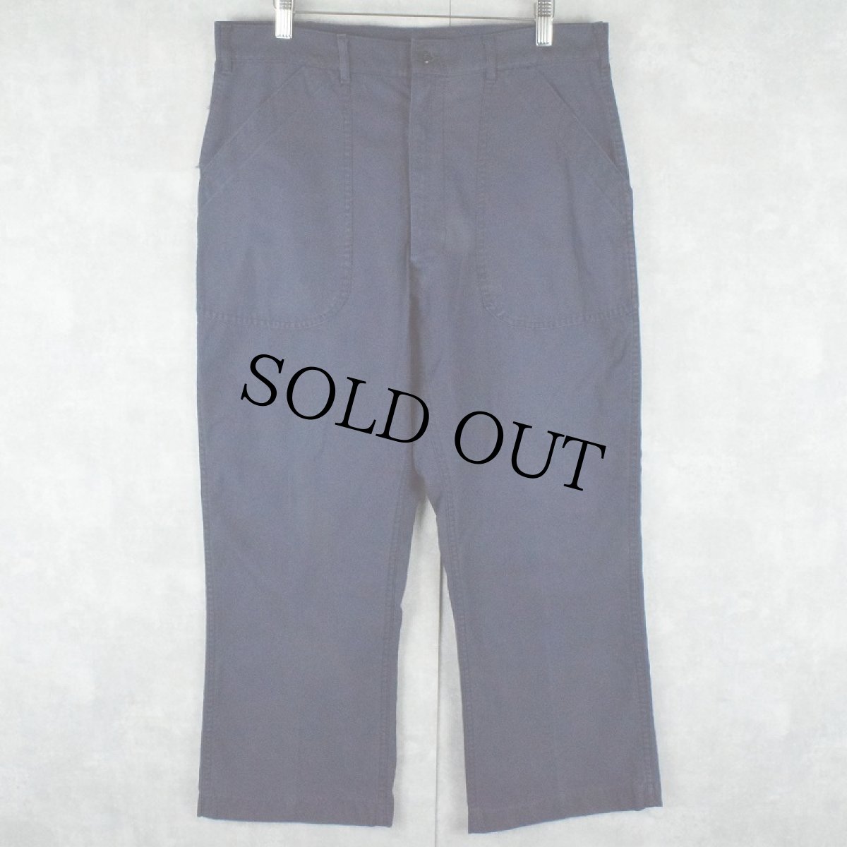 画像1: 70's U.S.NAVY TROUSERS DARK BLUE ユーティリティーベイカーパンツ 36R (1)